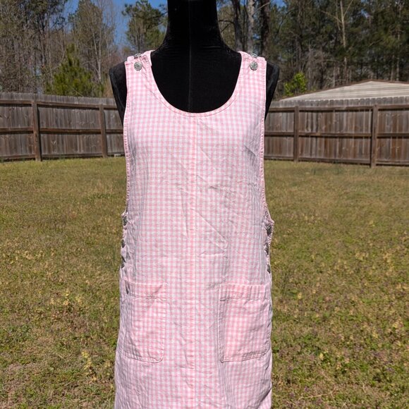 Taps Dresses & Skirts - Pink Gingham Overalls Dress Taps Size M